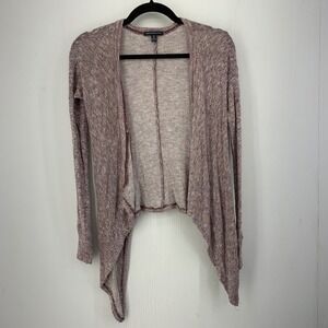 American Eagle Outfitters Marl Open Front Waterfall Cardigan Medium Boho Indie
